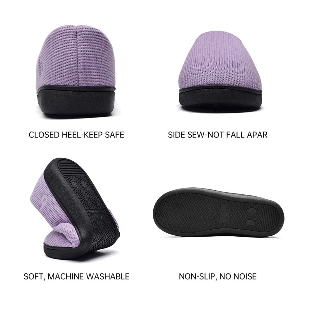 New Women’s Memory Foam House Slippers Purple​ - Picture 5 of 7